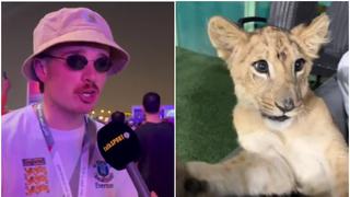Fueron a comprar cerveza en Qatar, conocieron a un jeque y terminaron en su casa jugando con leones