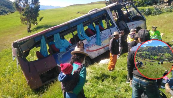 Accidente de tránsito se registró en la provincia de Santiago de Chuco y también dejó 31 heridos. El bus partió desde la ciudad de Trujillo y se dirigía a Angasmarca. (Foto: Cortesía)