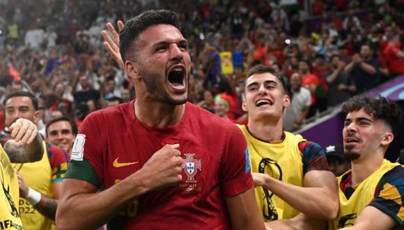 Gol de Goncalo Ramos para el 5-1 de Portugal vs. Suiza en Qatar 2022. (Foto: AFP)