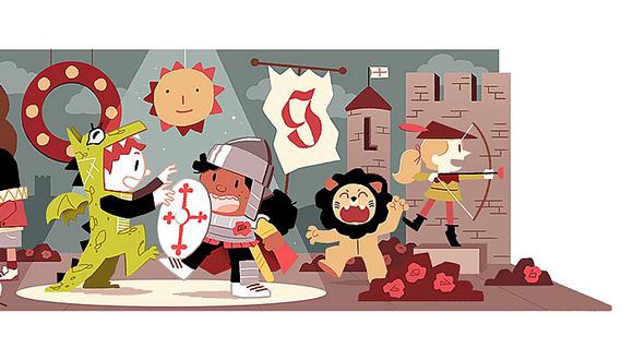 Con este doodle celebra Google el "Día de San Jorge" 