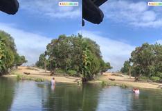 Detienen a sujeto por bañarse en estanque de rinocerontes en zoo de Nueva Zelanda (VIDEO)