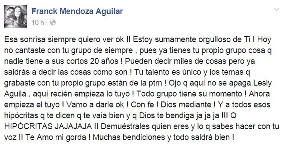 Lesly Águila dijo que pronto dirá la verdad sobre salida de "Corazón Serrano"