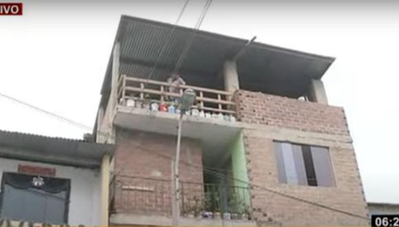 Hombre cayó del tercer piso de una vivienda en Villa María del Triunfo durante el sismo de 5.6 en Lima. (Foto: Captura Buenos Días Perú)