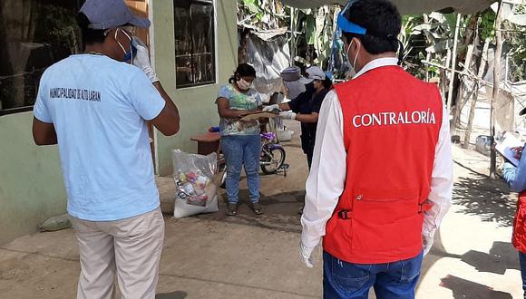 ​Ica: Contraloría supervisa entrega de canastas de víveres