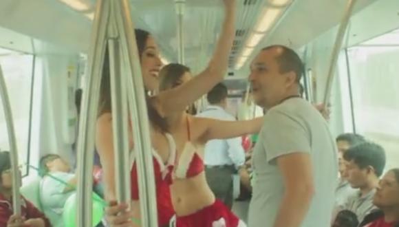 Sensuales 'mamanoelas' alborotan el metro de Lima (Video)