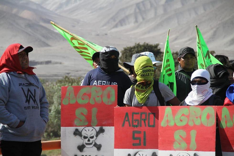 Inician protestas contra proyecto Tía María en el Valle del Tambo (VIDEOS Y FOTOS)