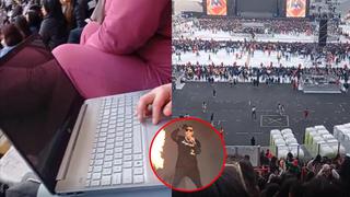 Joven asiste a concierto de Daddy Yankee y lleva su laptop para trabajar: “Responsabilidad ante todo” (VIDEO)