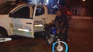 Sullana: Recuperan motocicleta que delincuentes se iban robando