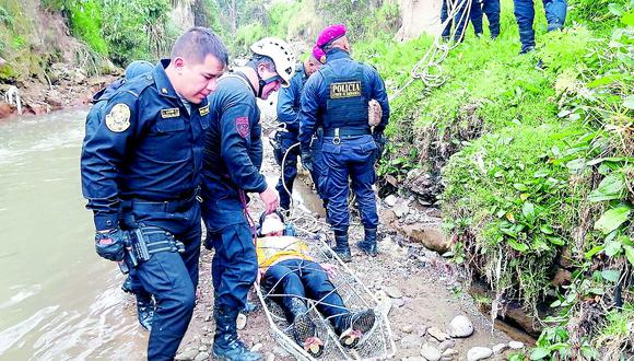 ​Huancayo: Trabajador ebrio cae al río Shullcas y policías lo rescatan vivo