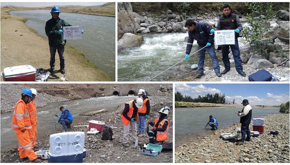 Toman muestras de 59 puntos del río Mantaro para monitorear calidad del agua