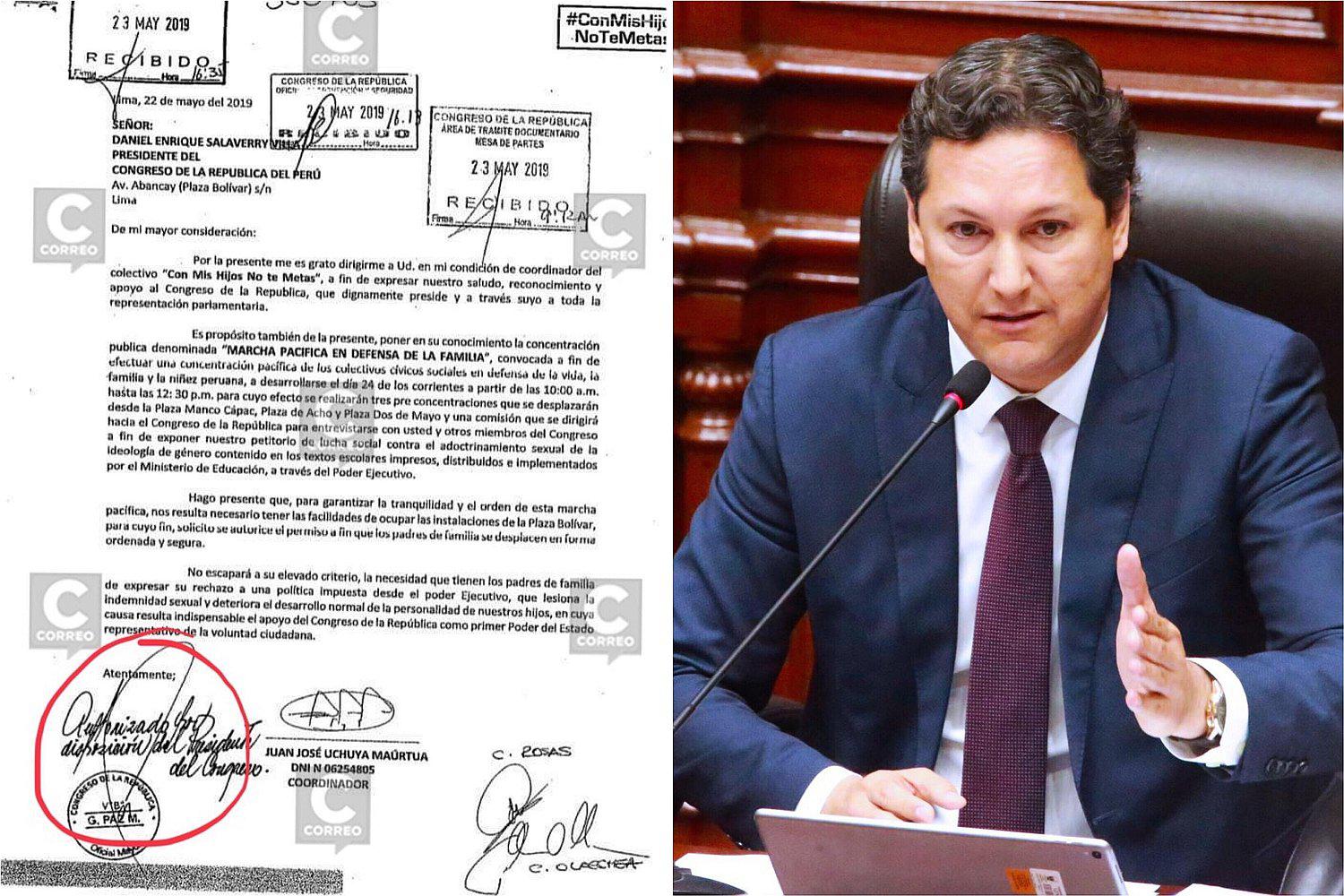 Daniel Salaverry autorizó ingreso de colectivo “Con mis hijos no te metas” a plaza Bolívar