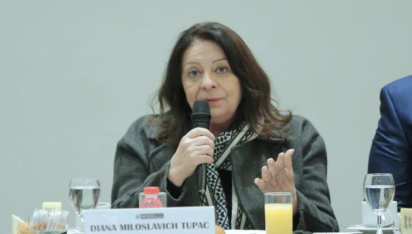 Diana Miloslavich informó que la víctima que denunció al congresista Freddy Díaz por violación sexual viene recibiendo apoyo de su sector. (Foto: MIMP)