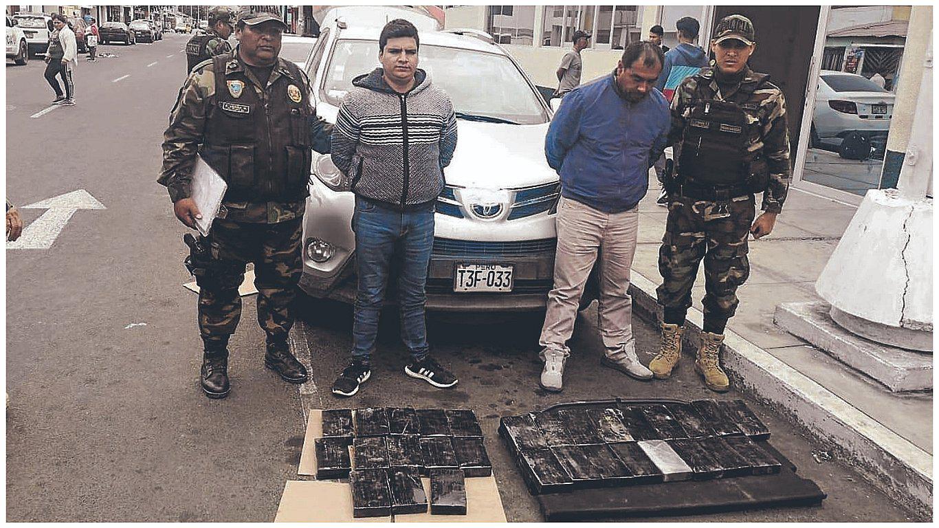 Dirandro incauta 31 kilos de clorhidrato de cocaína y detienen a dos narcos   