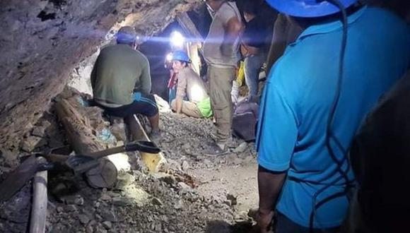 Dos mineros mueren sepultados por rocas en la mina La Esperanza en Nasca.