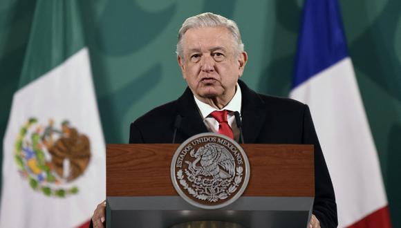 El presidente mexicano, Andrés Manuel López Obrador en el Palacio Nacional de la Ciudad de México el 20 de diciembre 2021.  (Foto: ALFREDO ESTRELLA / AFP)