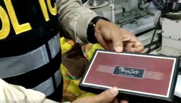 La policía incautó mercadería falsificada en taller clandestino de San Juan de Lurigancho. (Foto: Captura video de la PNP)
