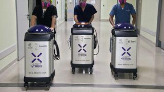En Ecuador utilizan robots para esterilizar hospital con pacientes con coronavirus (VIDEO)