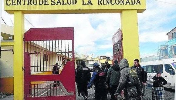Joven obrero fue trasladado hasta el centro de salud de La Rinconada. (Foto: Difusión)