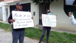 Simpatizantes de Vladimir Cerrón protestan por allanamiento a su vivienda