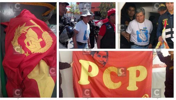 Marcha con el Sutep portando bandera del PCP  y lo detienen por apología al terrorismo (VIDEO)