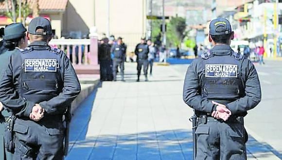 Ante la baja de serenos en Huaraz, la Policía reforzará el patrullaje nocturno y apoyará en el control de los negocios. (Foto: Municipalidad de Huaraz)