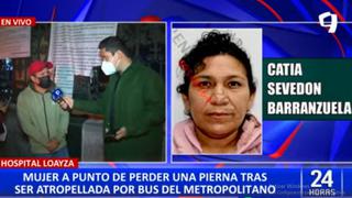 Cercado de Lima: mujer perderá una de sus piernas tras ser atropellada por bus del Metropolitano