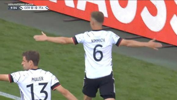 Gol de Kimmich para el 1-0 del Alemania vs. Italia. (Foto: ESPN)