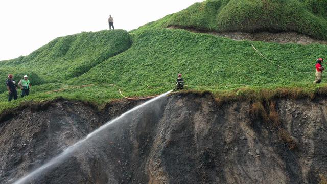 Miraflores: reportan incendio forestal en la Bajada de Armendáriz. Foto: Daniel Apuy/GEC