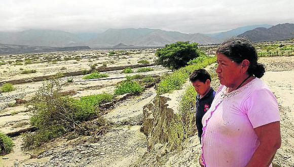 Huaicos arrasan los cultivos agrícolas en el poblado de Cocharccas