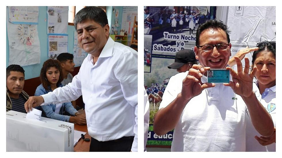 Candidatos Carlos Rua y Richard Prado votaron en Huanta y Huamanga (Fotos)