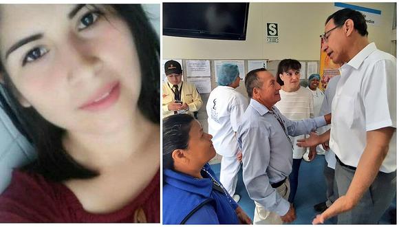 Martín Vizcarra visitó a familia de Eyvi Ágreda en Hospital Almenara