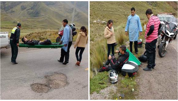 Motociclista argentino sufre grave accidente al llegar a Cusco 