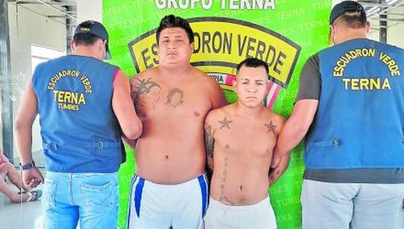 Según la PNP, a Pedro Pablo Lonsoy Jiménes, alias “Pedrito Chivo” se le encontró 420 envoltorios de PBC, y a Junior Infante Seminario tenía marihuana.