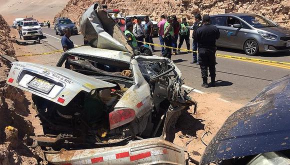 Dos muertos deja violento accidente en la carretera Panamericana Sur