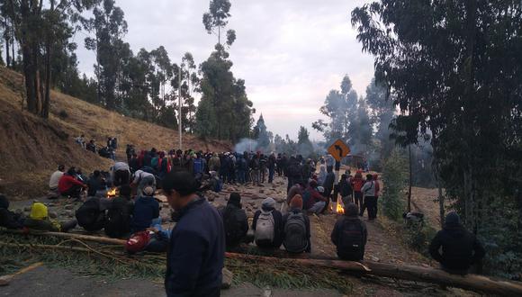 Vías bloqueadas en Ayacucho