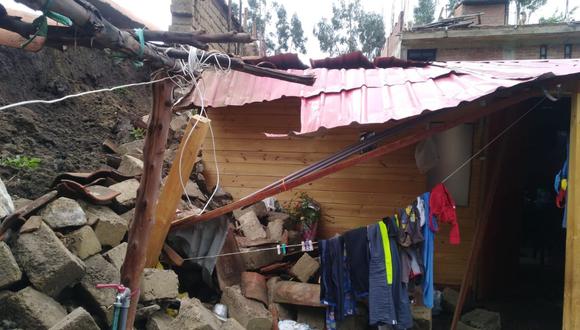 Áncash: Derrumbe de muro aplasta humilde casa de madera (Foto: Difusión) (Foto: Difusión)