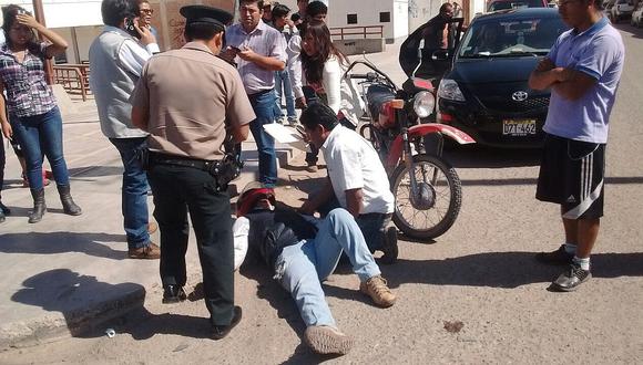 Trabajador edil de Mariscal Nieto despista en motocicleta