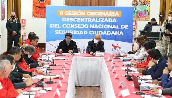 El jefe de Gabinete acompañó al mandatario Pedro Castillo en el evento.(Foto: PCM)