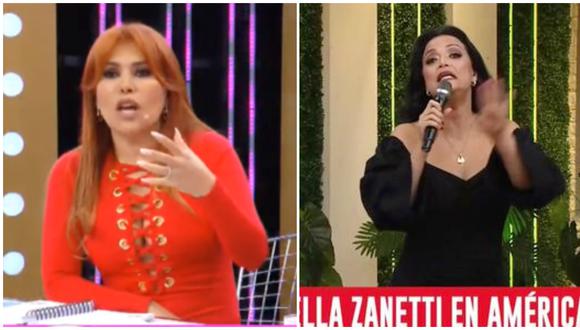Magaly Medina le responde a Mariella Zanetti tras defender a Melissa Paredes. (Fuente: Captura ATV / América TV)