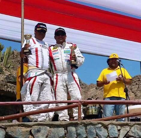 Edwin Rodríguez ocupó el segundo lugar del pódium en rally de Quilmana