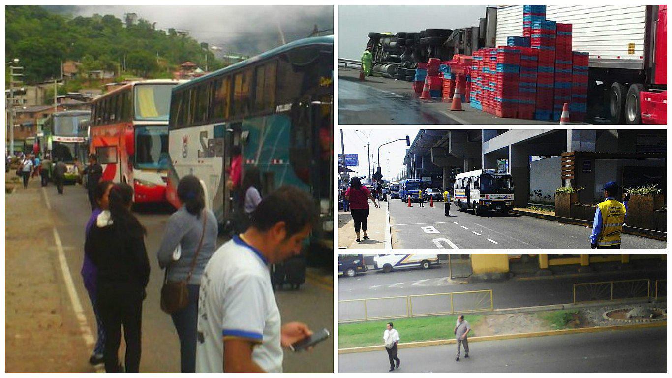 ​Junín: paro cafetero deja varados a decenas de buses interprovinciales