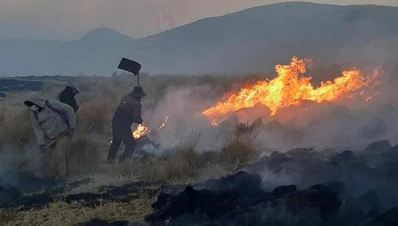 Joven entre la vida y la muerte  al intentar apagar incendio forestal en la provincia de Junín 