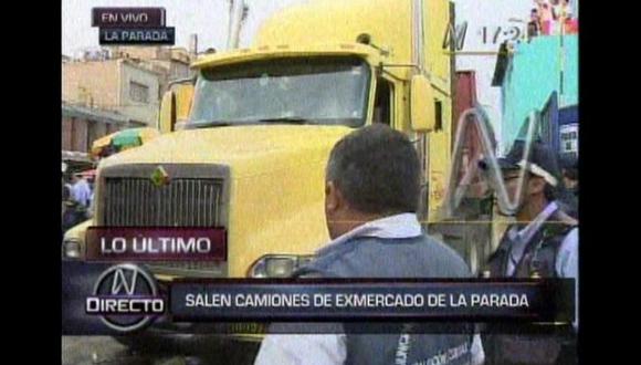 Comerciantes de La Parada dejaron salir los camiones