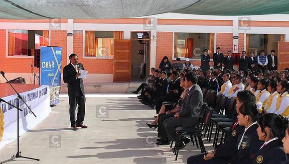 En COAR en Arequipa tienen 300 estudiantes que están en 3°, 4° y 5° de secundaria (Foto : Correo)