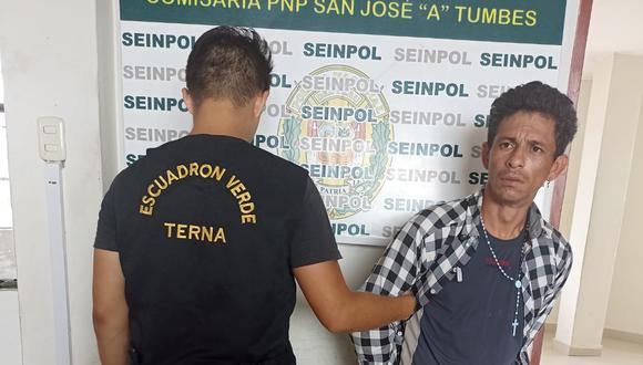 Se trata de Erick Fernando Páez Ávila, quien fue llevado al local de la Sección Antidrogas (Seandro) donde afronta diligencias preliminares