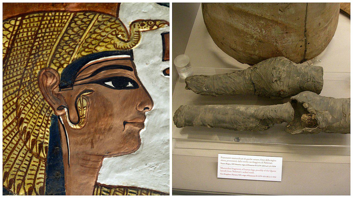 Arqueólogos identifican las piernas momificadas de la esposa favorita del faraón Ramsés II (FOTOS)
