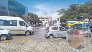 Aniegos en calles del centro de Chiclayo afectan a negociantes