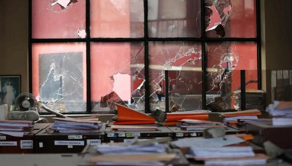 El pasado 5 de abril se registraron destrozos en la sede del Poder Judicial y tiendas Tambo, a raíz de una protesta en contra de la gestión del presidente Pedro Castillo. (Foto: Poder Judicial)