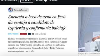 Así informa la prensa extranjera los resultados a boca de urna de las elecciones en Perú