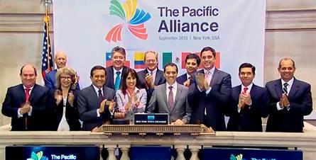 ​Ministros de la Alianza del Pacífico dieron campanazo en apertura de operaciones en la Bolsa de Nueva York
